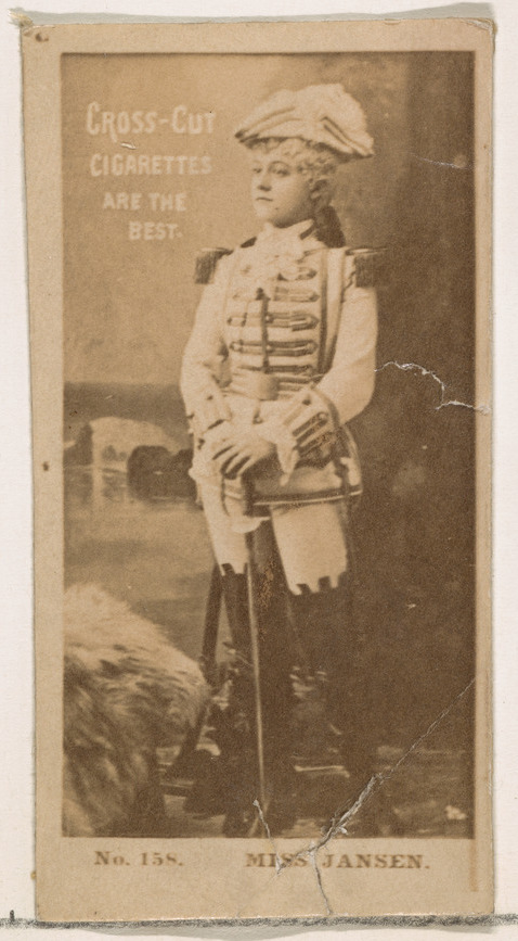 Antique Cigarette Card of Miss Jansen