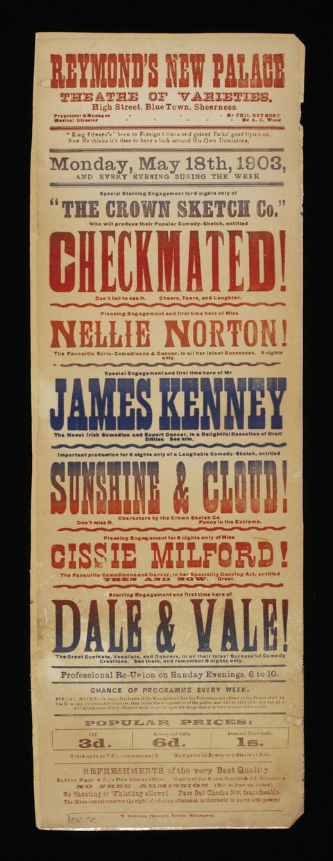 1903 Vintage Variety Theatre Poster