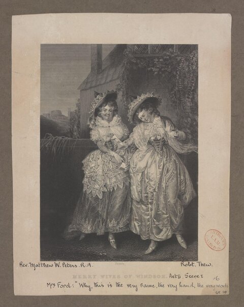 Engraving for Merry Wives of Windsor
