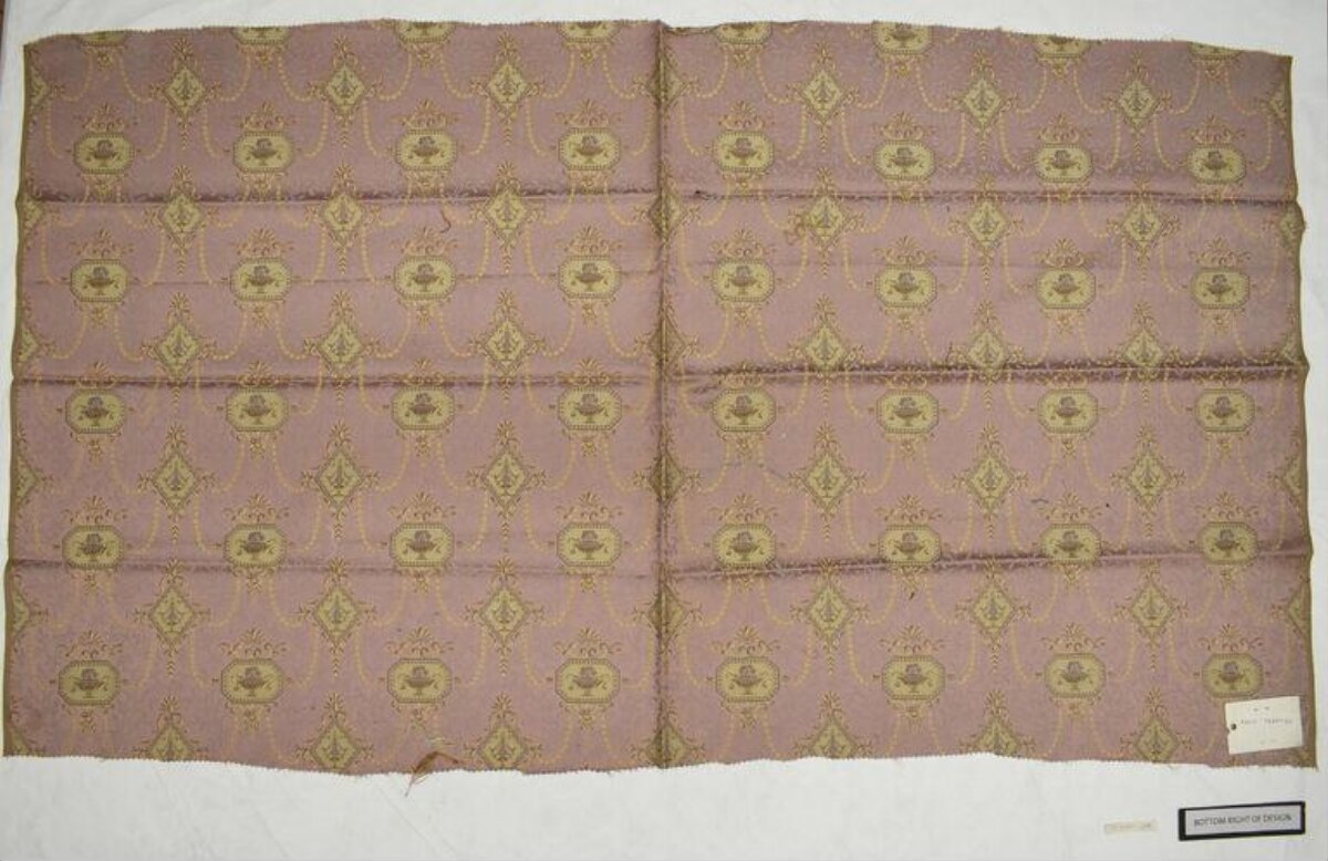 Vintage Pink Patterned Textile Sample