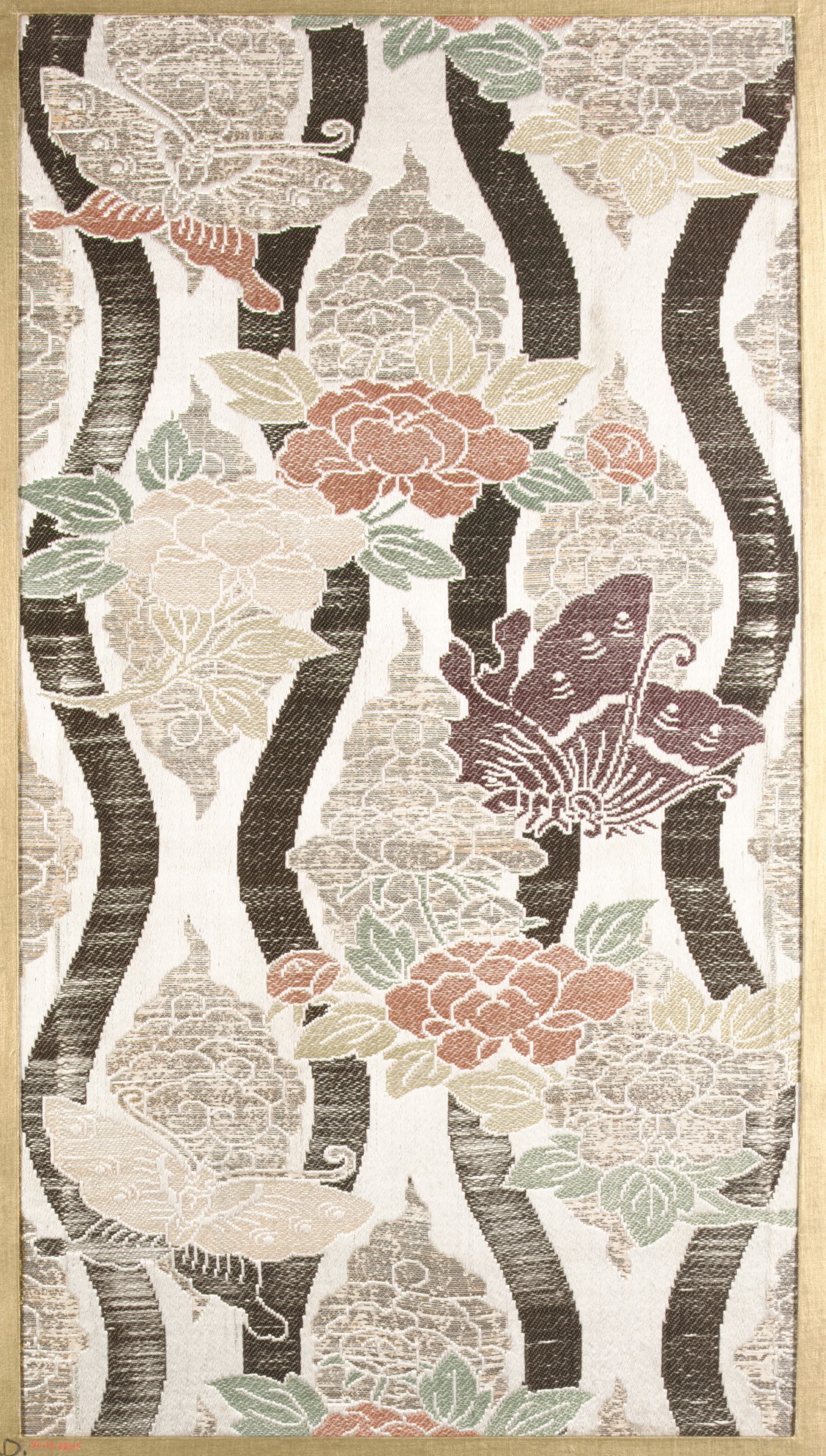 Japanese Floral Butterfly Woven Textile