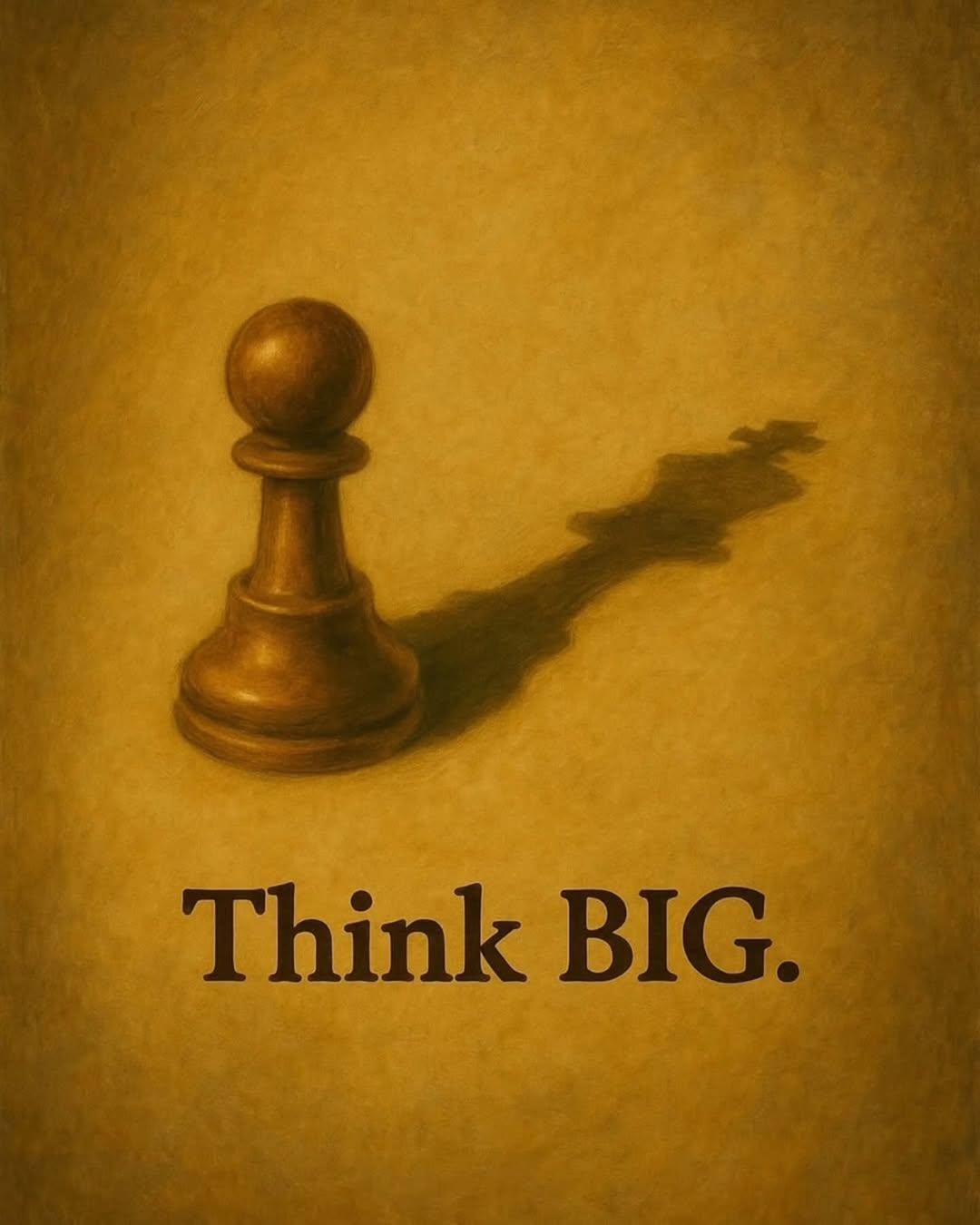 Think Big Motivational Chess Art