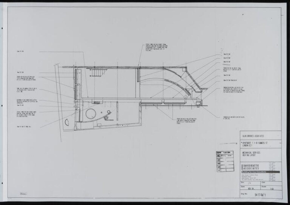 Apartment Heating Layout Blueprint