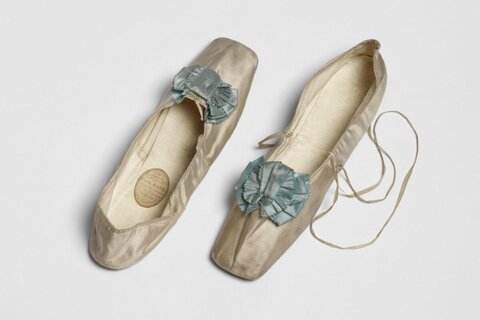 Vintage Pale Satin Dancing Shoes