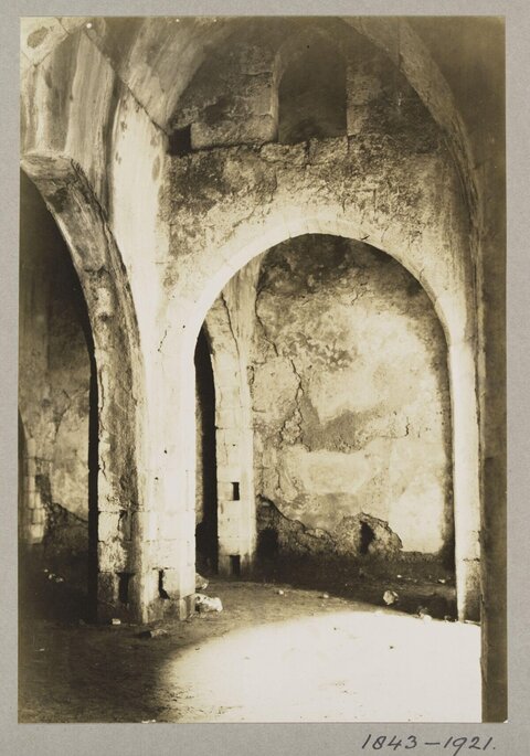 Vintage Arched Stone Ruins Interior