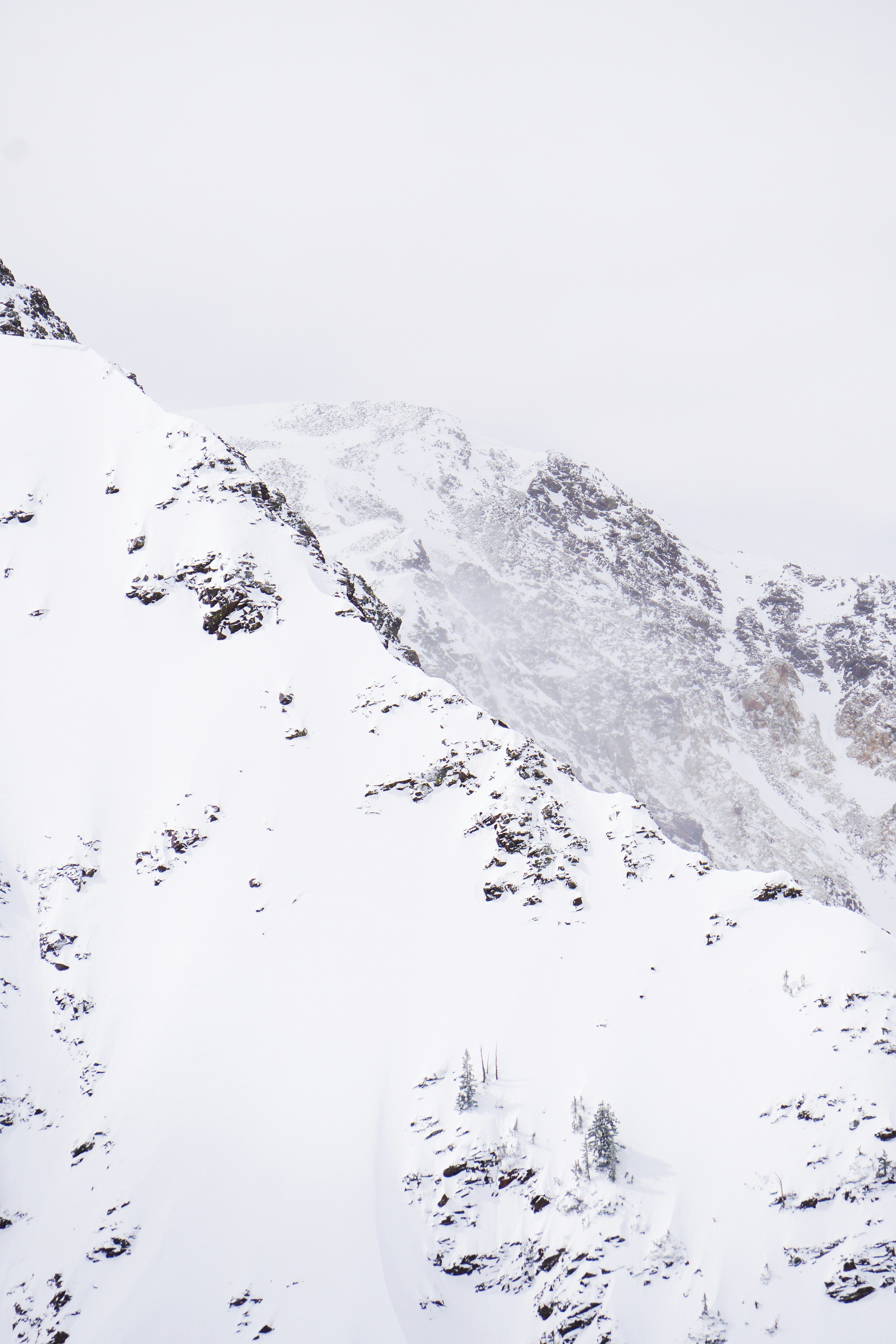Snow Covered Mountain Slope