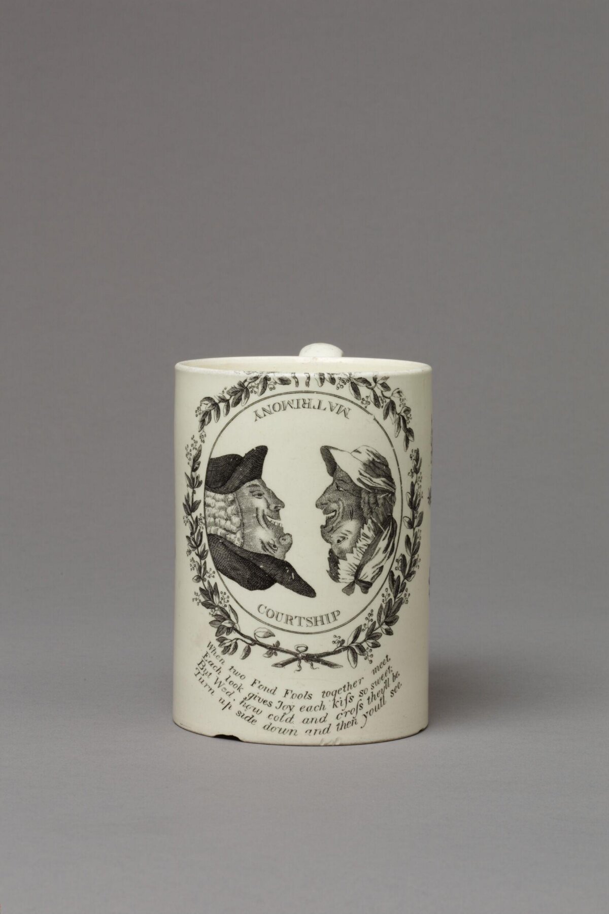 Antique Courtship Design Ceramic Mug
