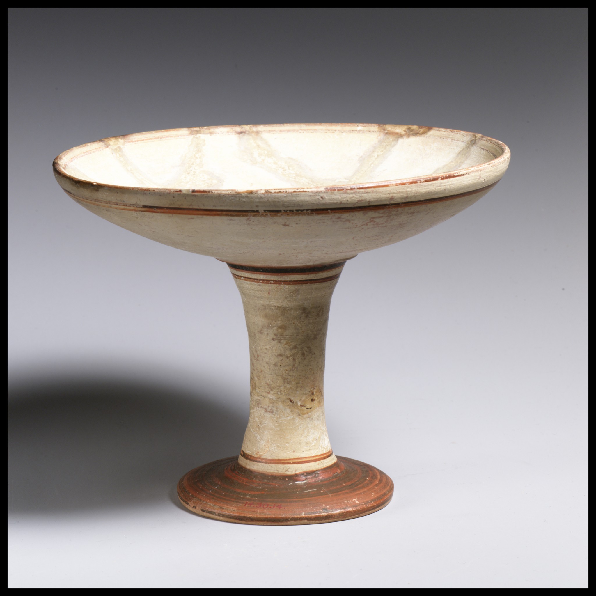 Ancient Ceramic Stemmed Dish