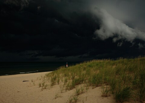 Storm Clouds Over Beach Dunes