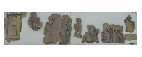 Fragmented Ancient Egyptian Papyrus Painting