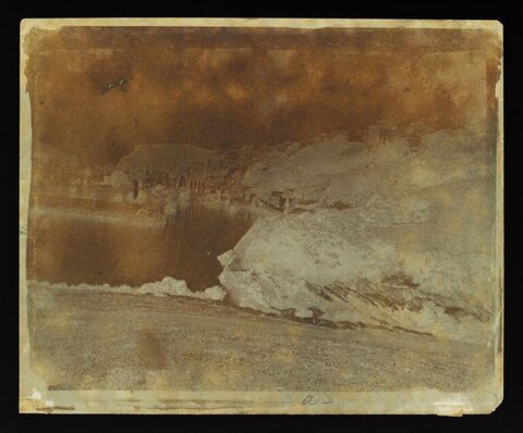 Vintage Coastal Town Seaside View