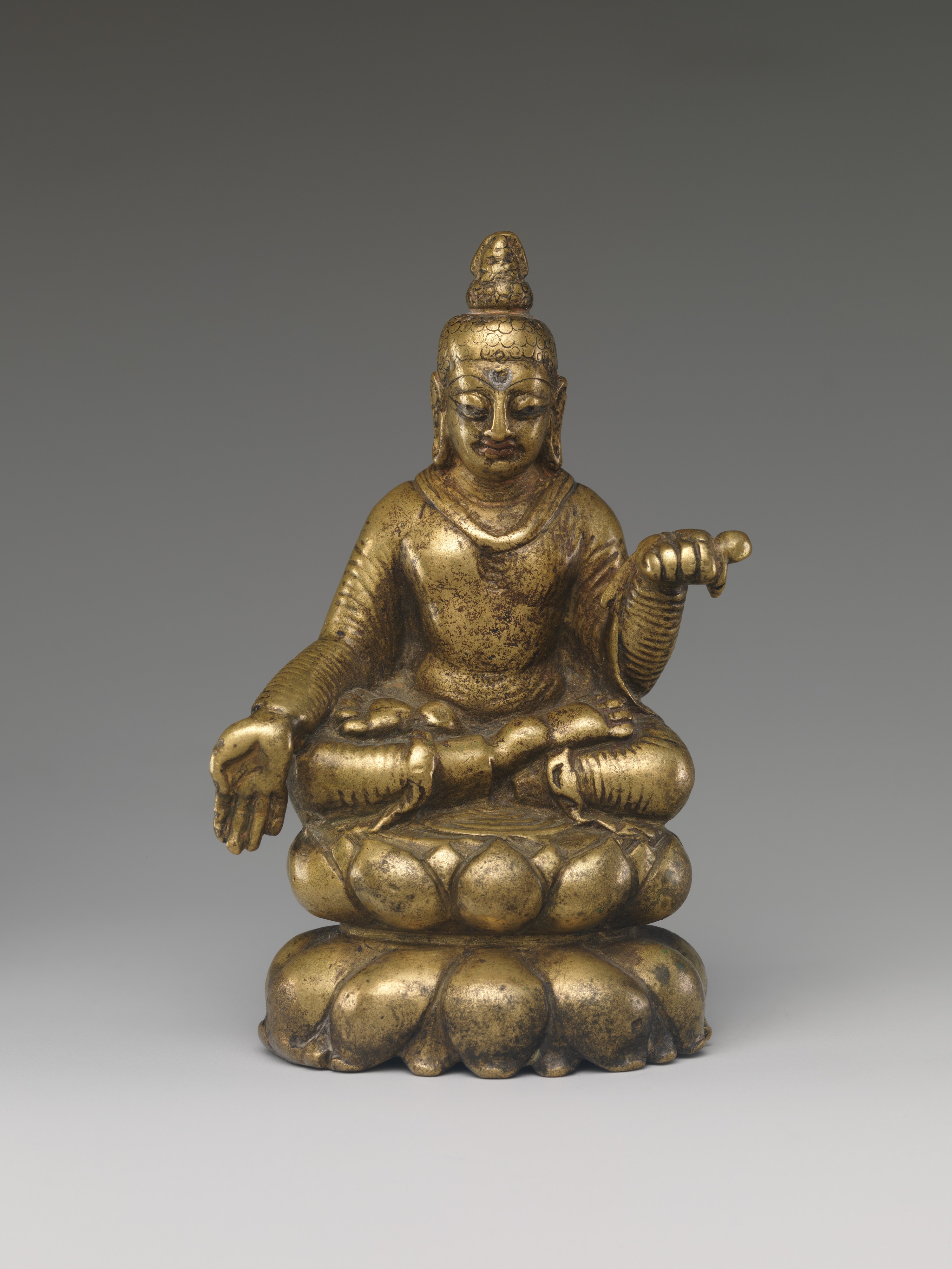 Gilded Bronze Seated Buddha Statue
