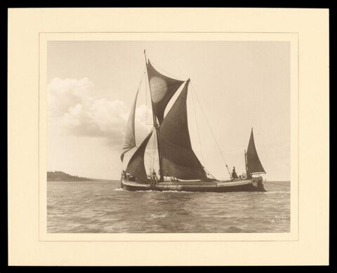 Vintage Sailing Ship on Open Sea