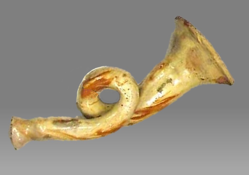 Coiled Animal Horn Instrument