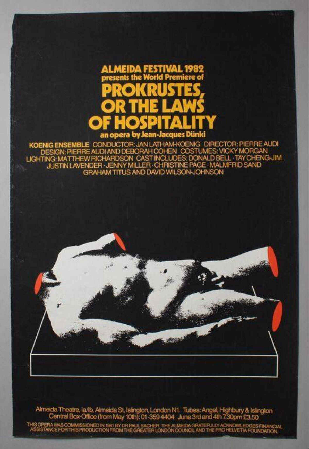 1982 Prokrustes Opera Premiere Poster