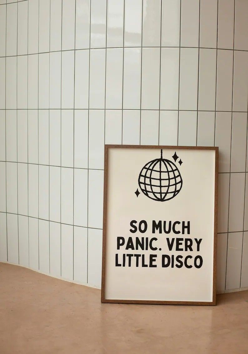 Funny Disco Quote Framed Wall Art