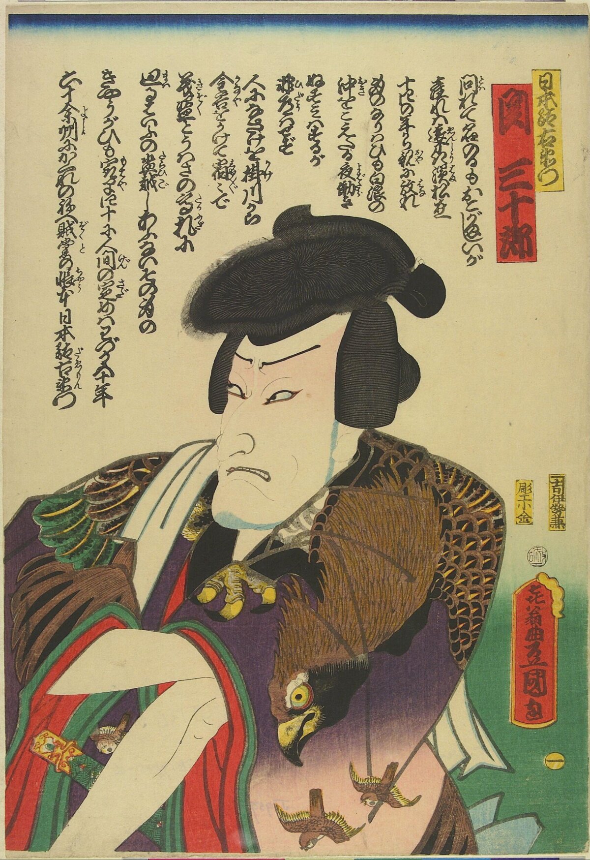 Japanese Ukiyo-e Kabuki Actor Portrait