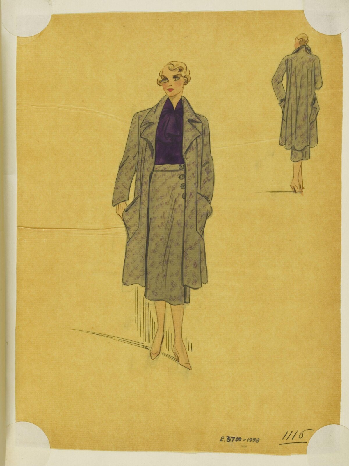 Vintage Women's Fashion Sketch