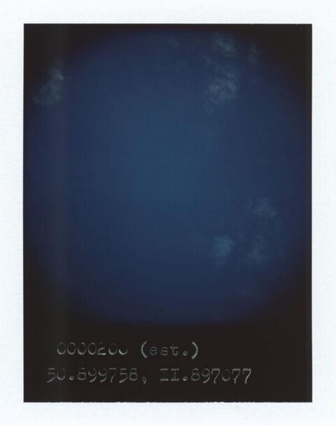 Polaroid Night Sky With Coordinates