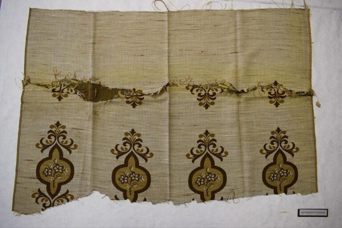 Damaged Antique Patterned Textile Fragment
