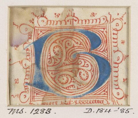 Medieval Illuminated Initial B