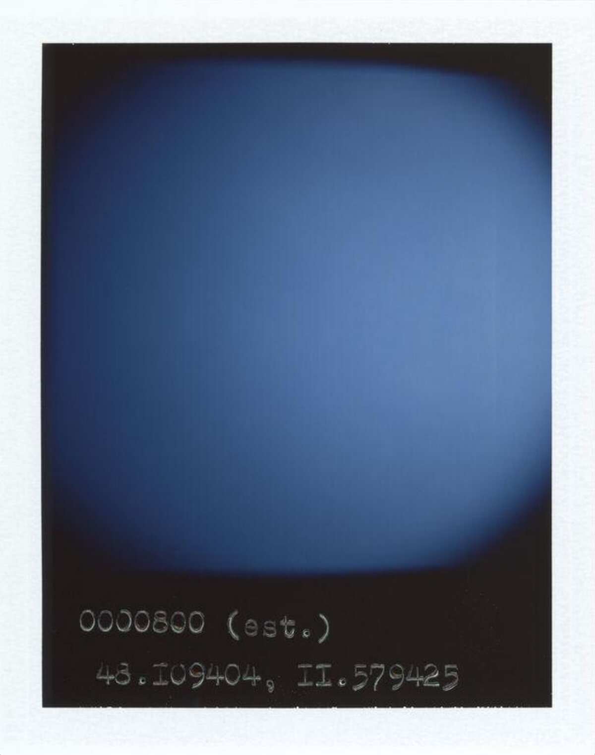 Blue Gradient Polaroid with Coordinate Text