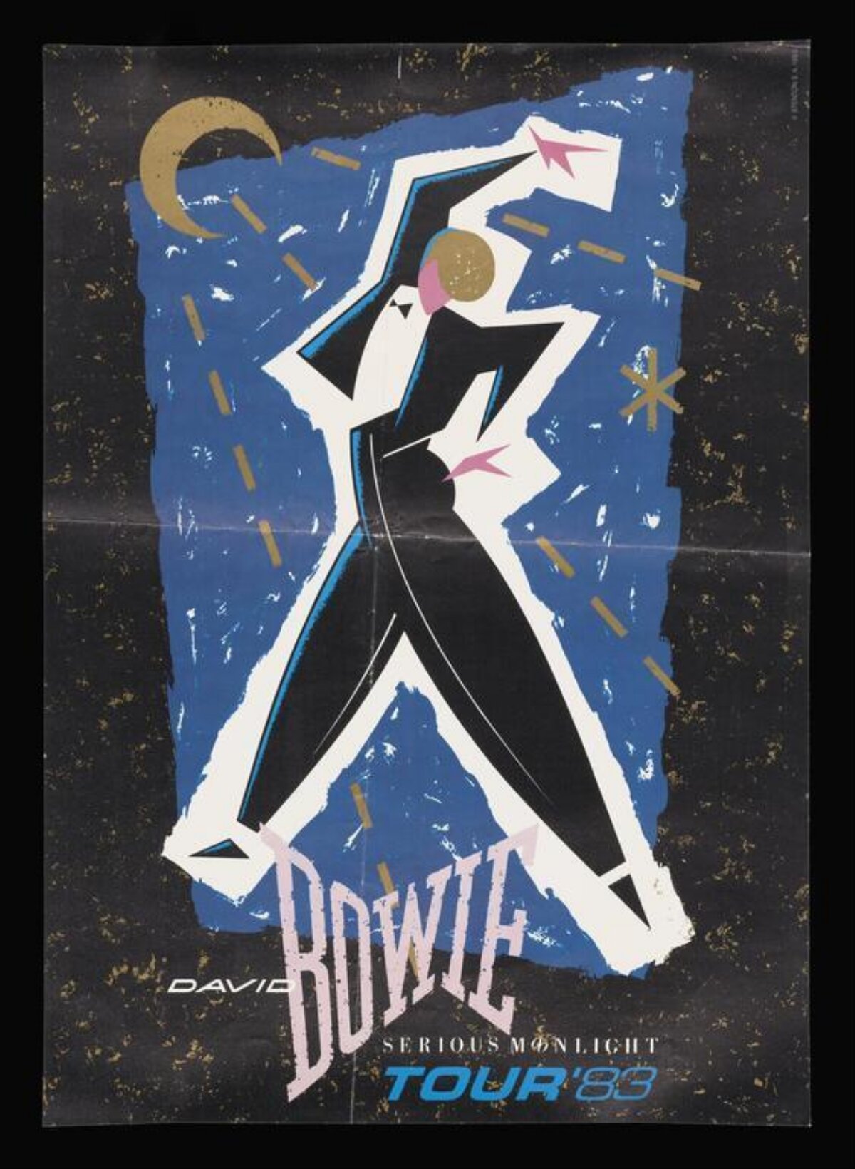 David Bowie 1983 Serious Moonlight Tour Poster