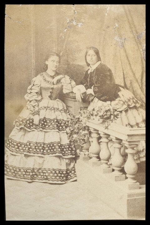 Vintage Portrait of Two Victorian Women