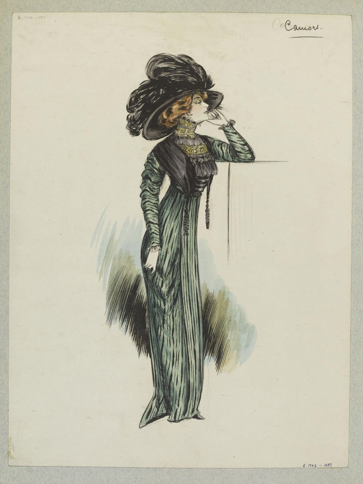 Vintage Women's Fashion Sketch
