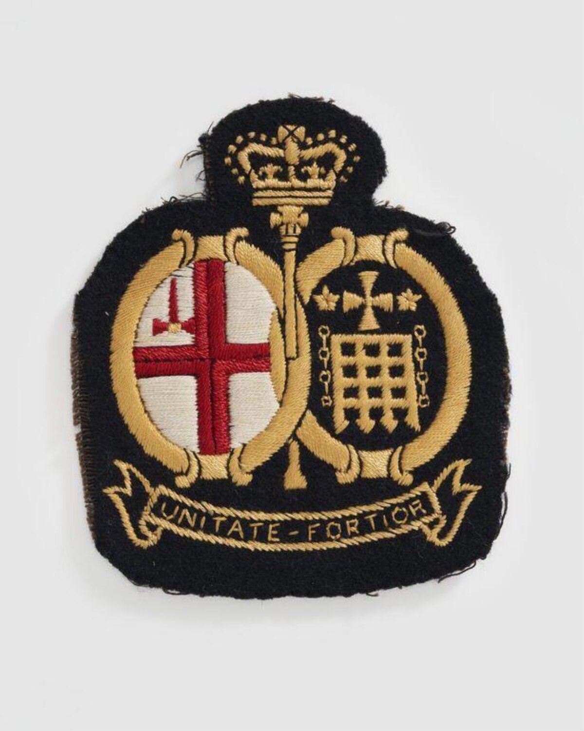 Vintage Embroidered Naval Crest Badge