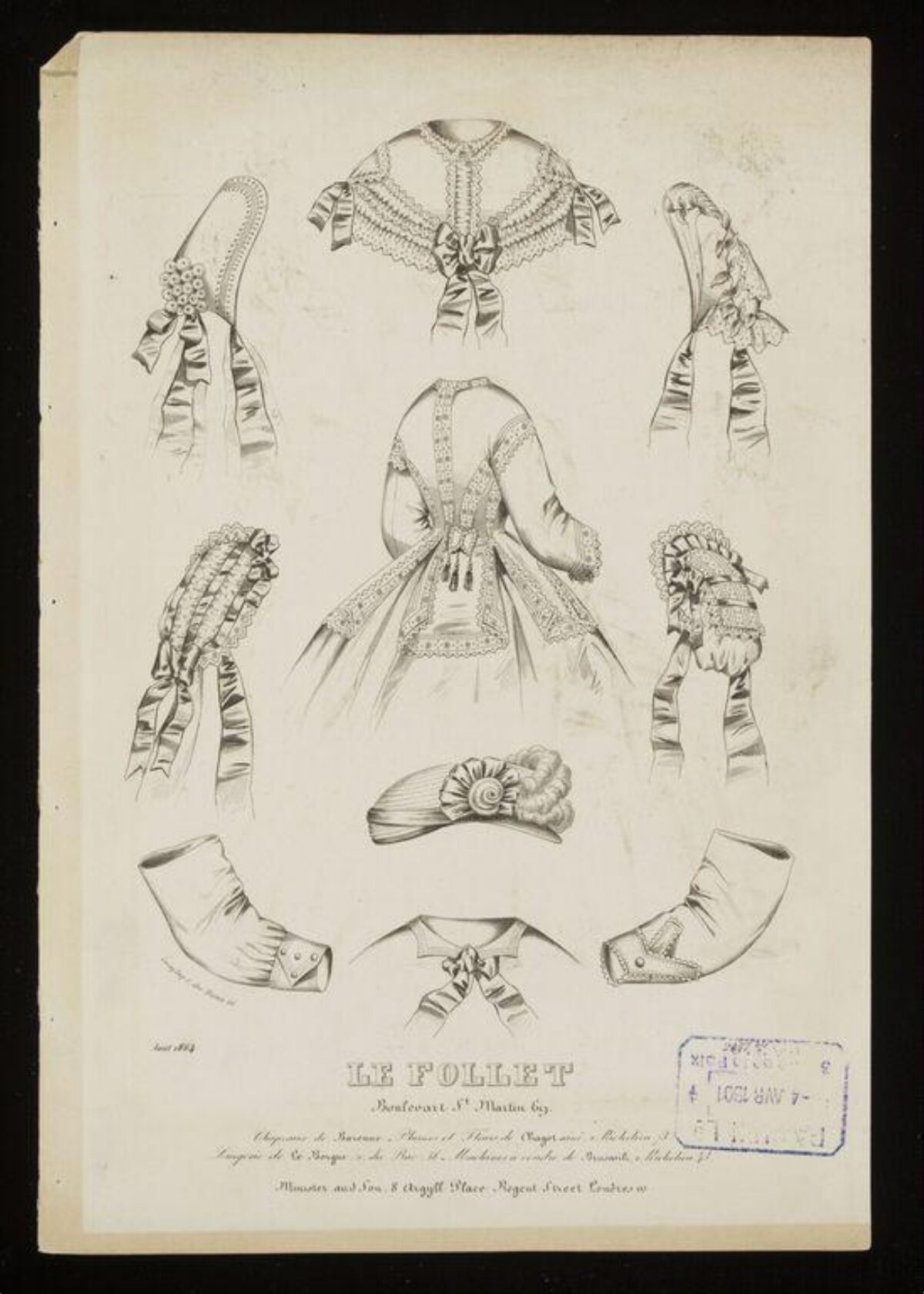 Le Follet 19th Century Fashion Plate