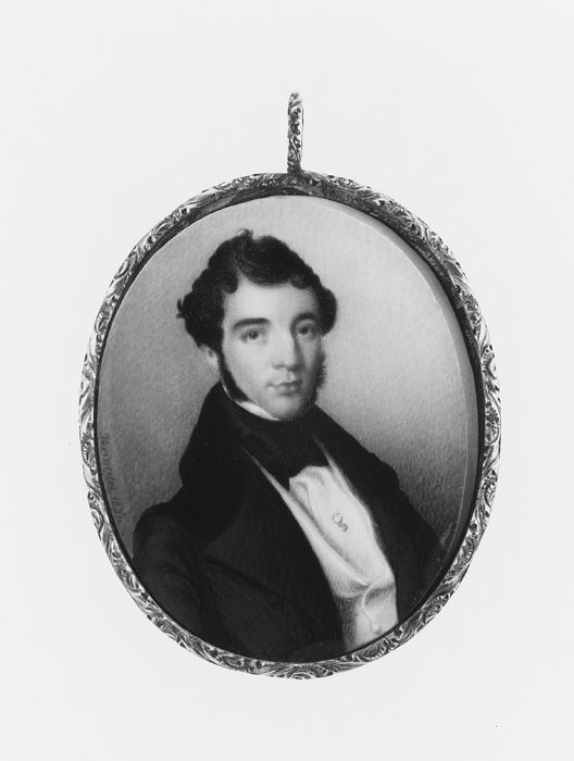 Oval Framed Miniature Portrait of a Man