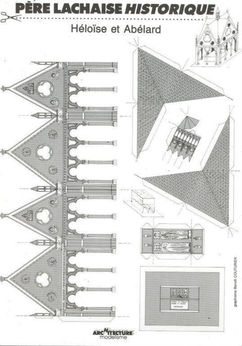Heloise and Abelard Tomb Paper Model