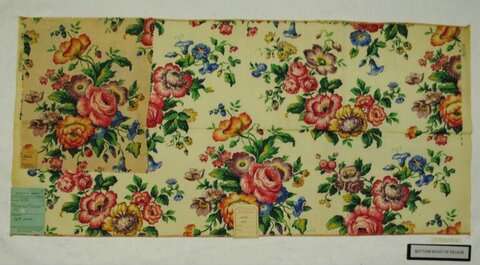Vintage Floral Printed Fabric Sample