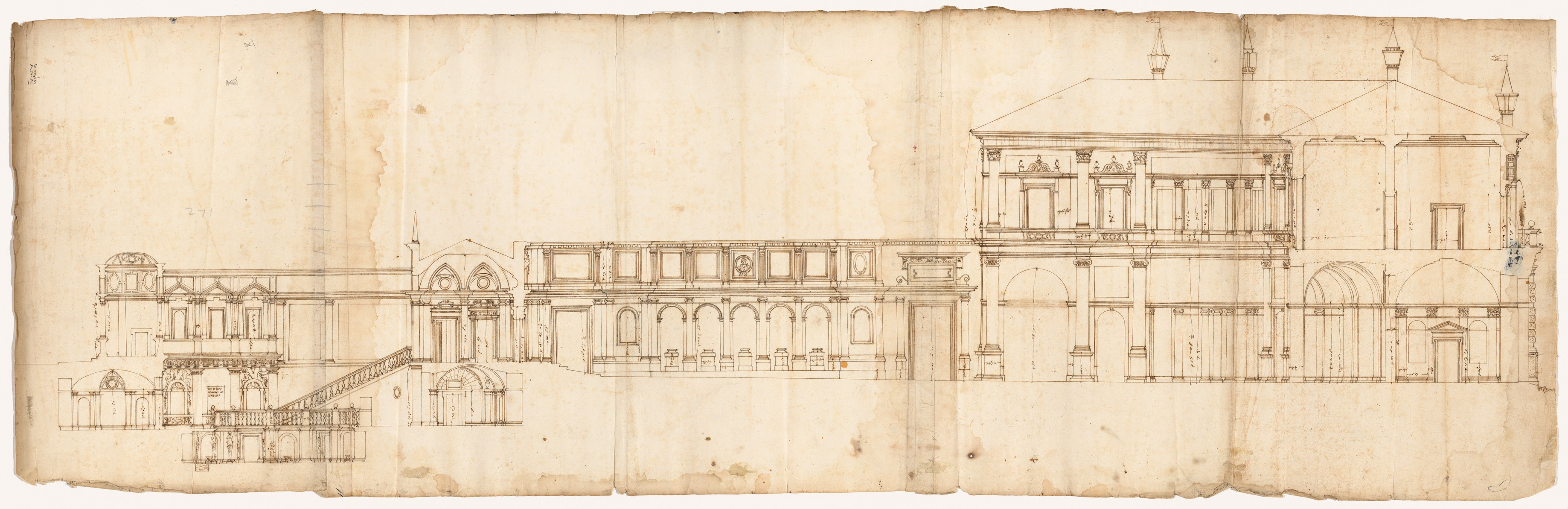 Vintage Architectural Section Drawing