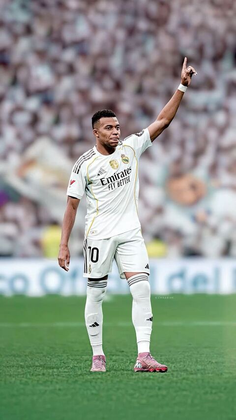Kylian Mbappe playing for Real Madrid