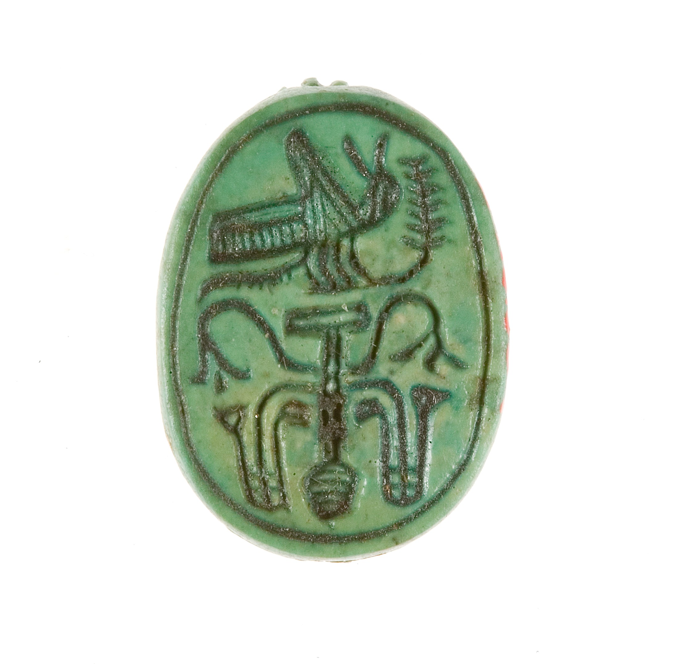 Ancient Egyptian Green Scarab Seal