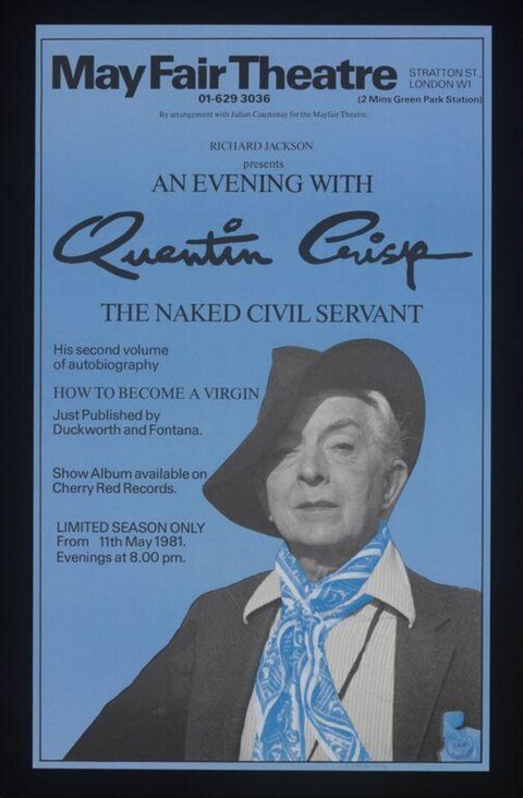 1981 Quentin Crisp Theatre Show Poster