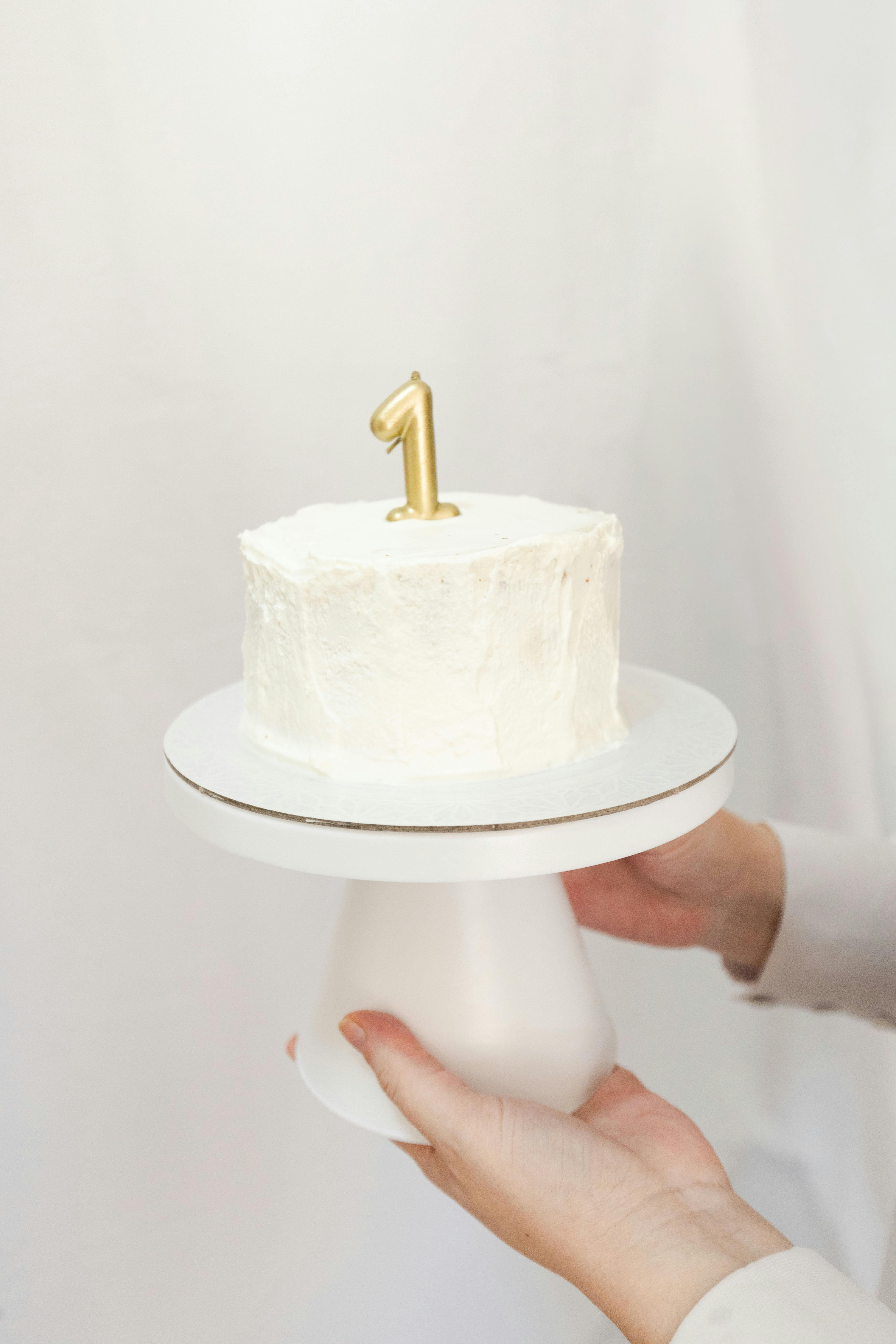First Birthday White Cake