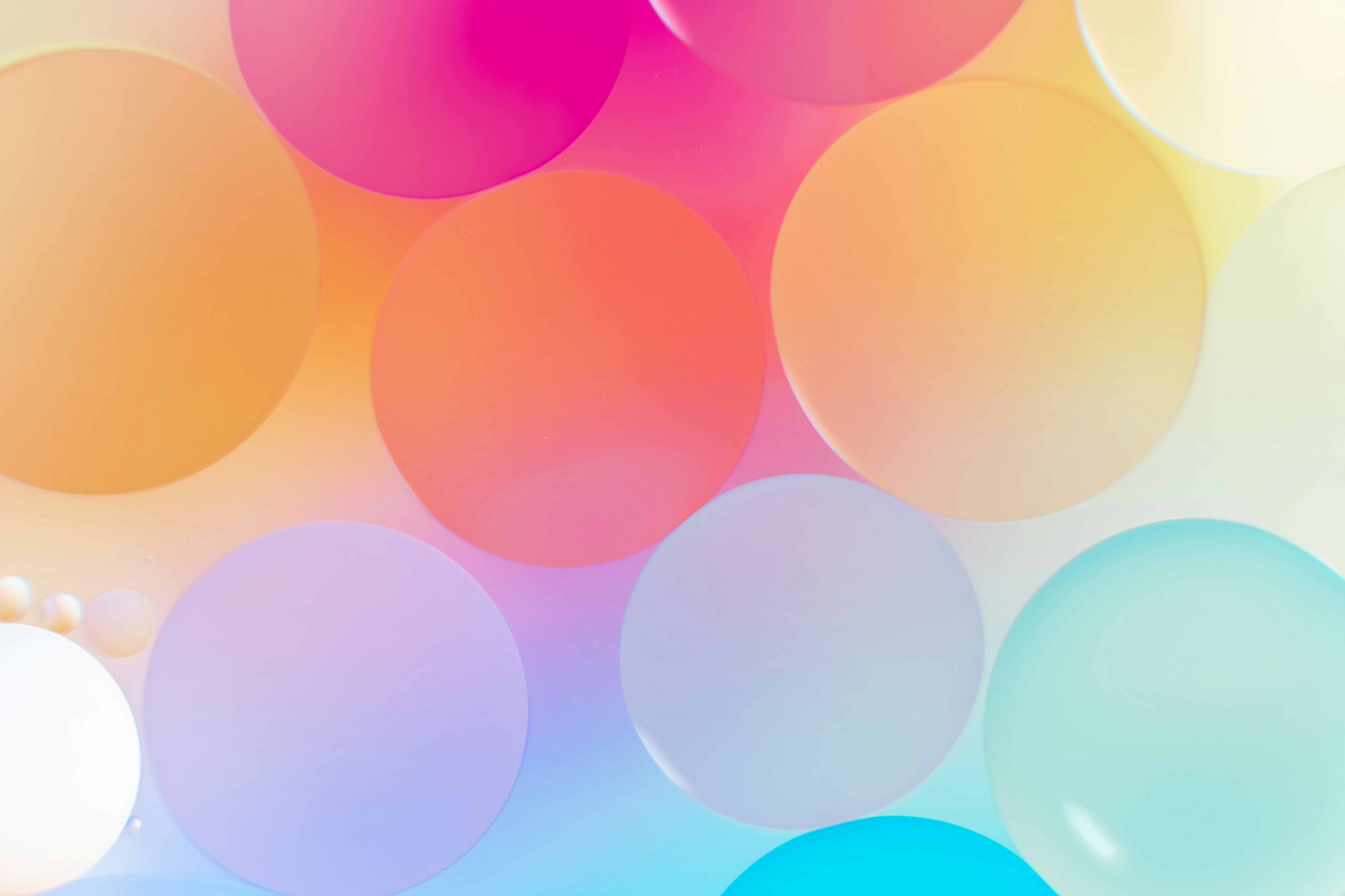 Colorful Translucent Oil Bubbles