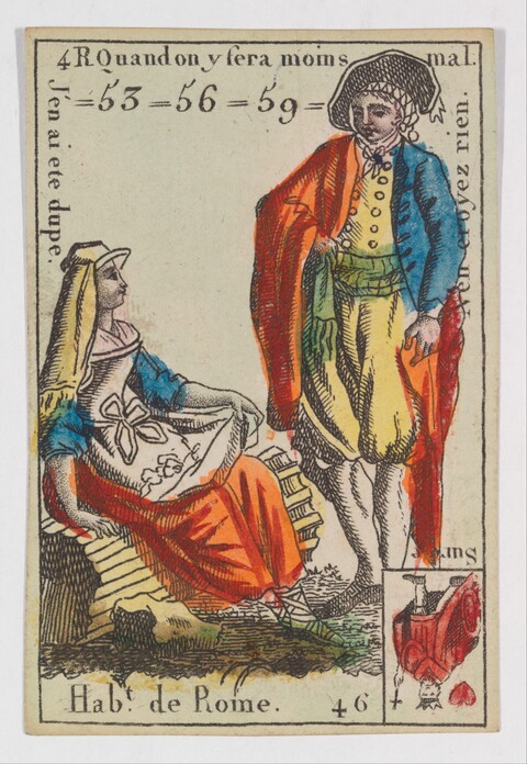 18th Century French Print of Roman Costume