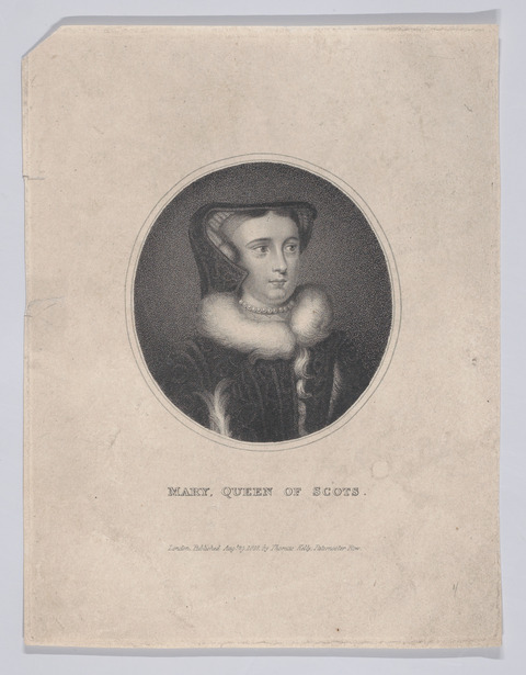 Mary Queen of Scots Engraved Portrait