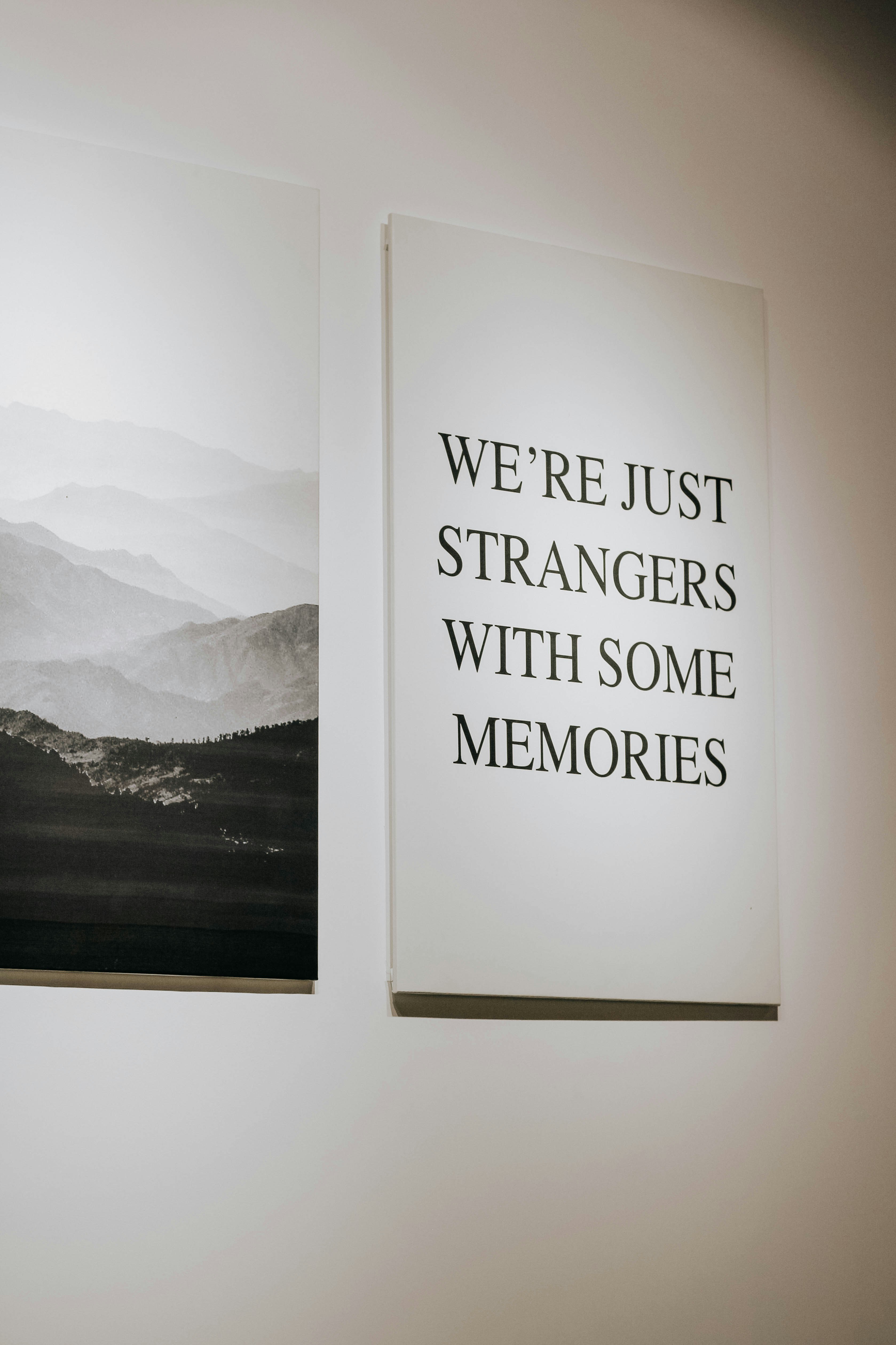 Two Black and White Wall Artworks