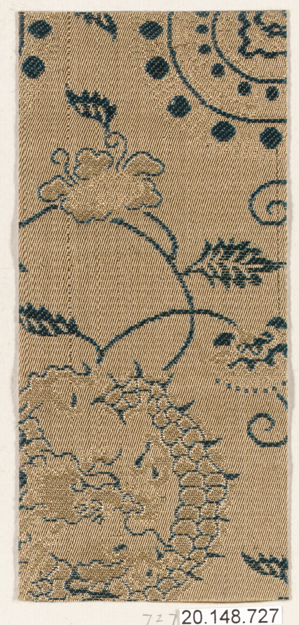 Dragon Pattern Antique Silk Textile Fragment