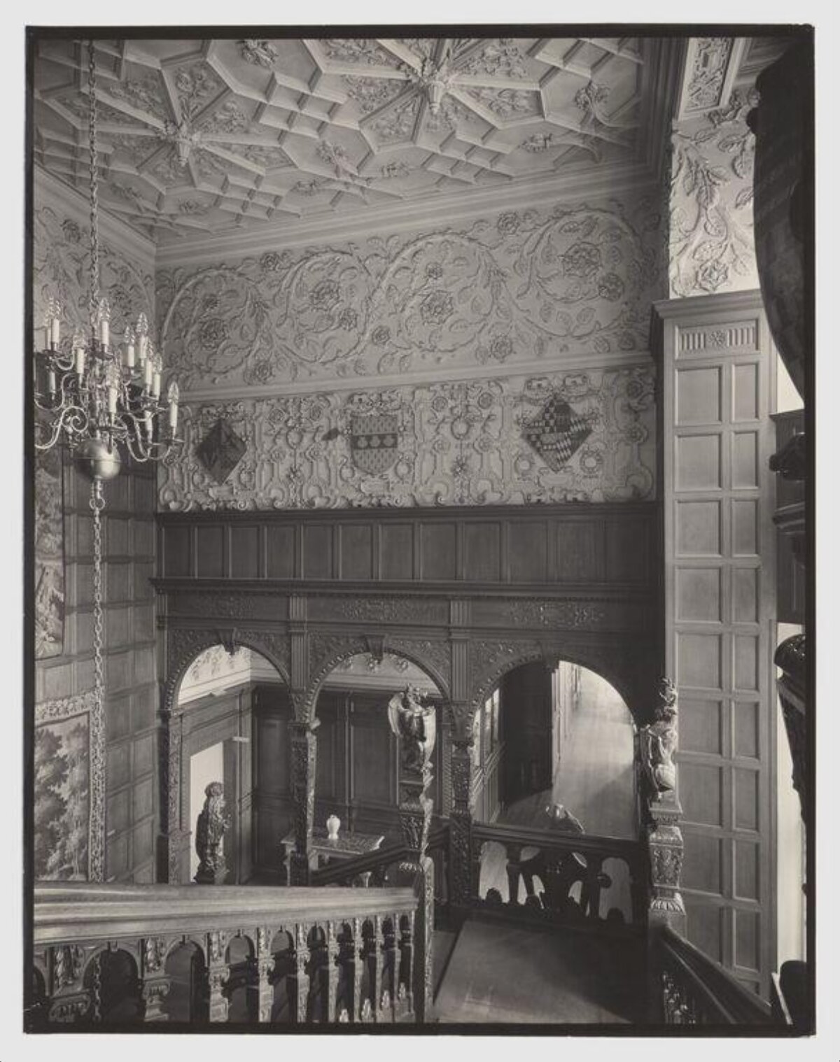 Ornate Historic Staircase Hall Interior
