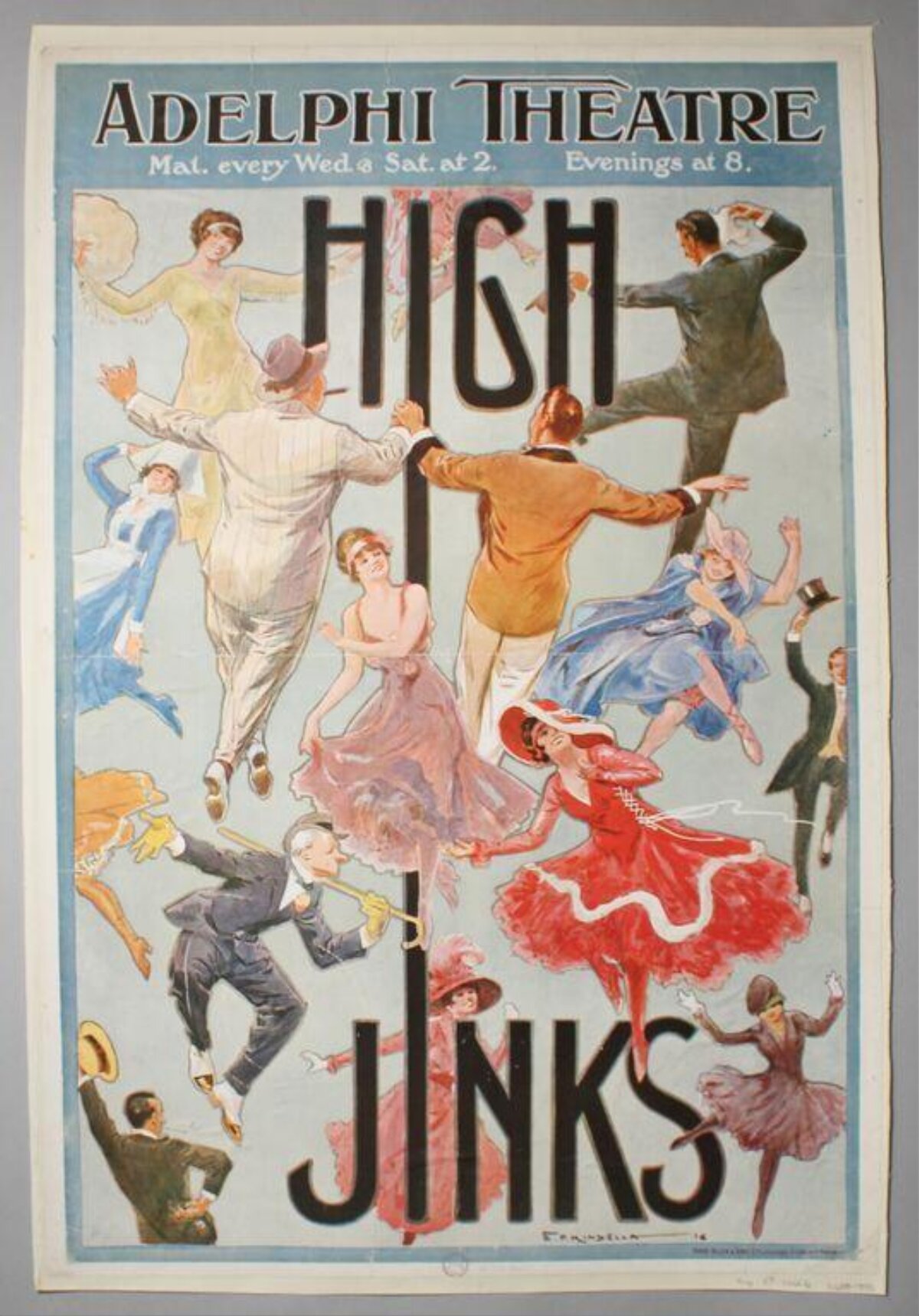 High Jinks Adelphi Theatre Vintage Poster