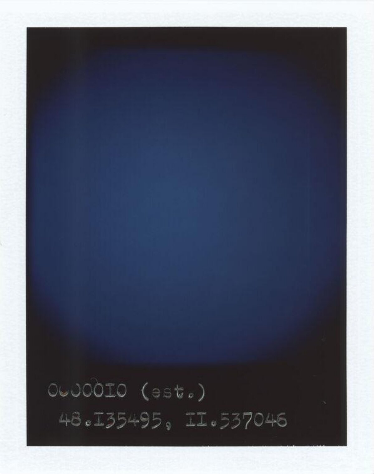 Polaroid Night Sky With Coordinates