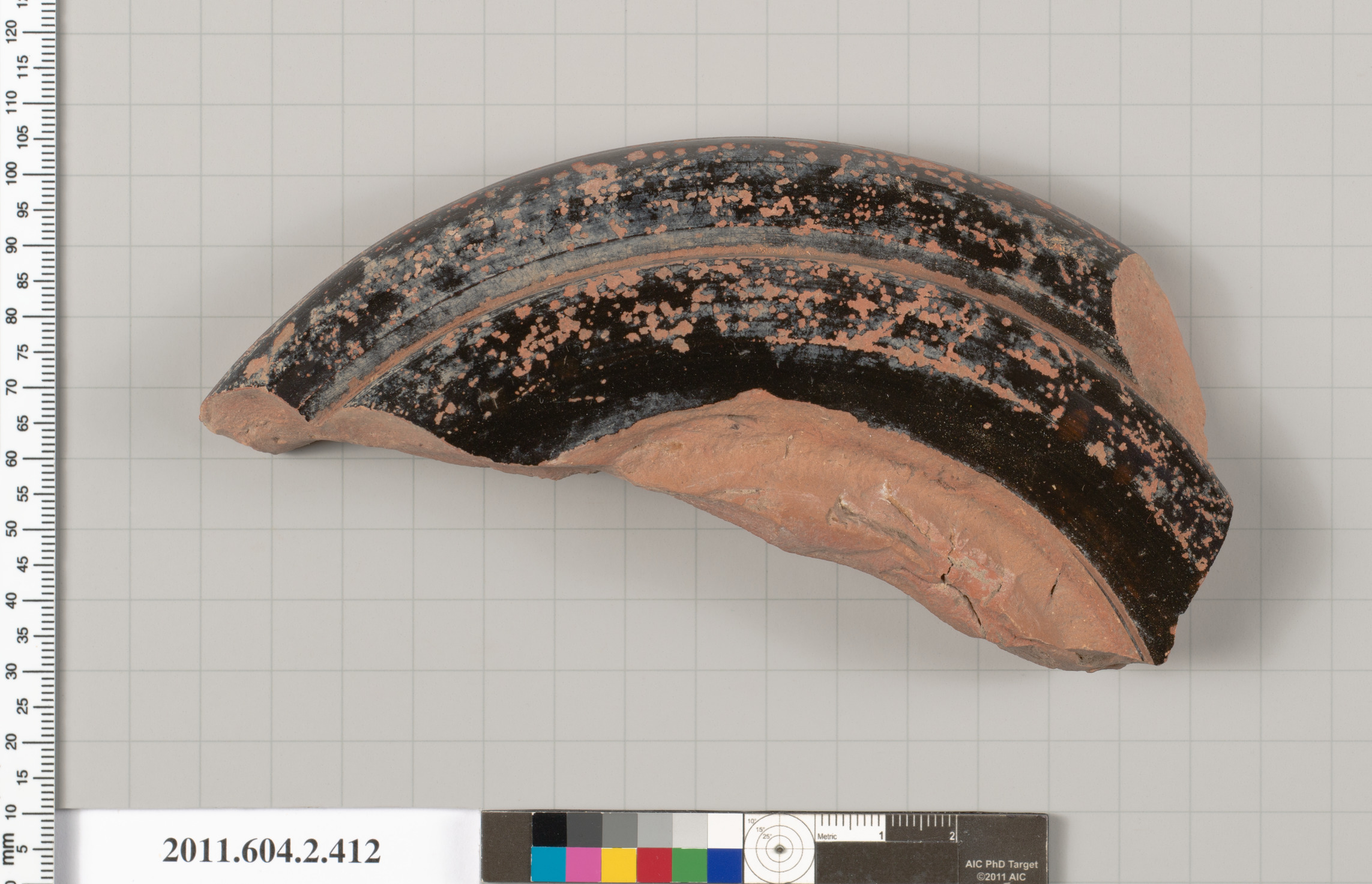 Ancient Black Glaze Pottery Shard