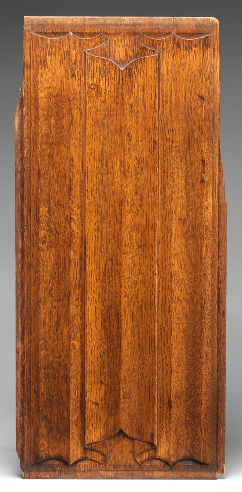 Antique Carved Oak Wood Panel
