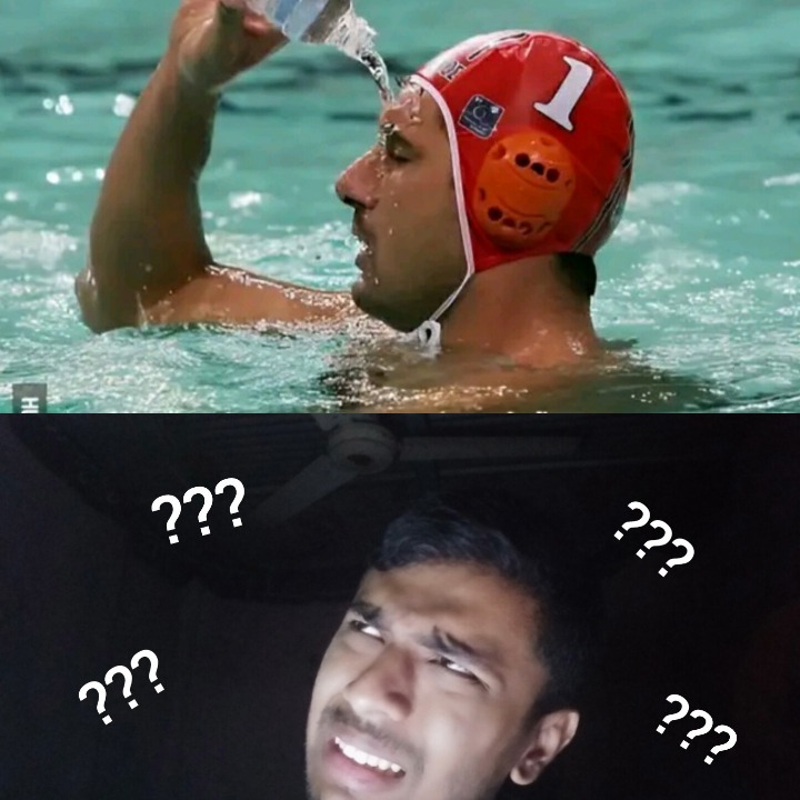 Confused Water Polo Player Meme — Stickers